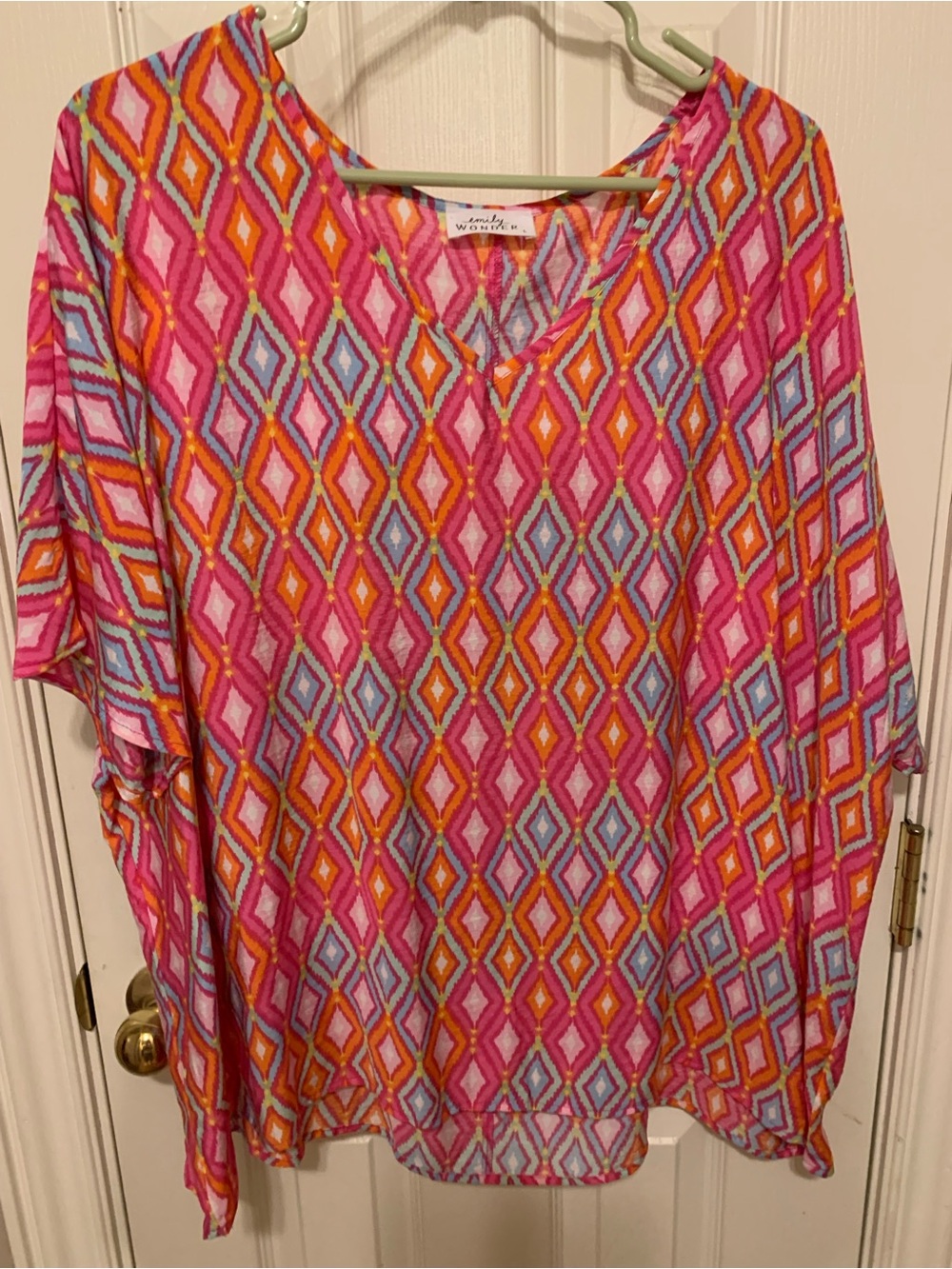 Emily Wonder Short Sleeve Poncho large Top